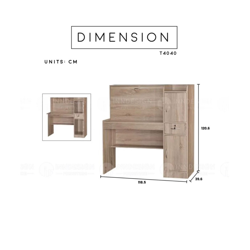 Study Table / Study Desk with Drawer and Shelf (Free installation