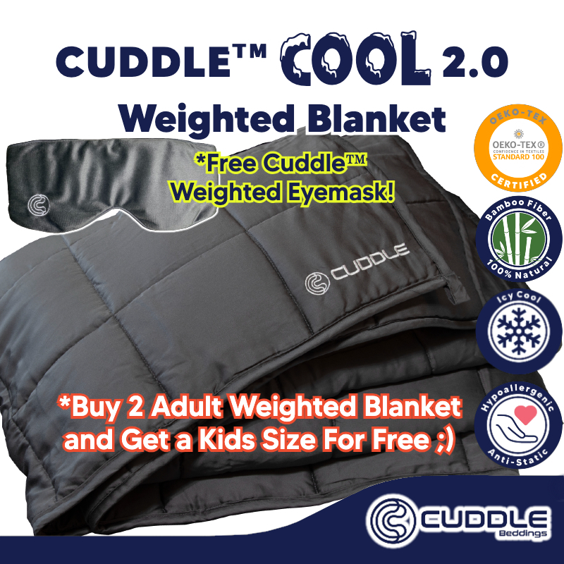 Cuddle™ Cool 2.0 Weighted Blanket/ Bamboo Fiber Weighted Blanket/ Gravity Blanket Shopee Singapore