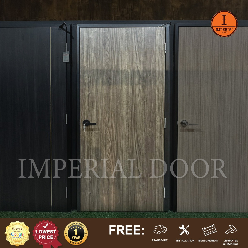 Solid Laminate ND05 Bedroom Door For HDB Door, BTO Resale Flats Condo