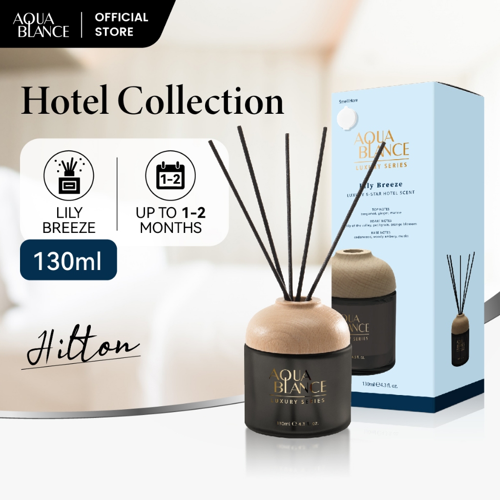AQUABLANCE 130ml Hotel Scents Essential Reed Diffuser Lily Breeze