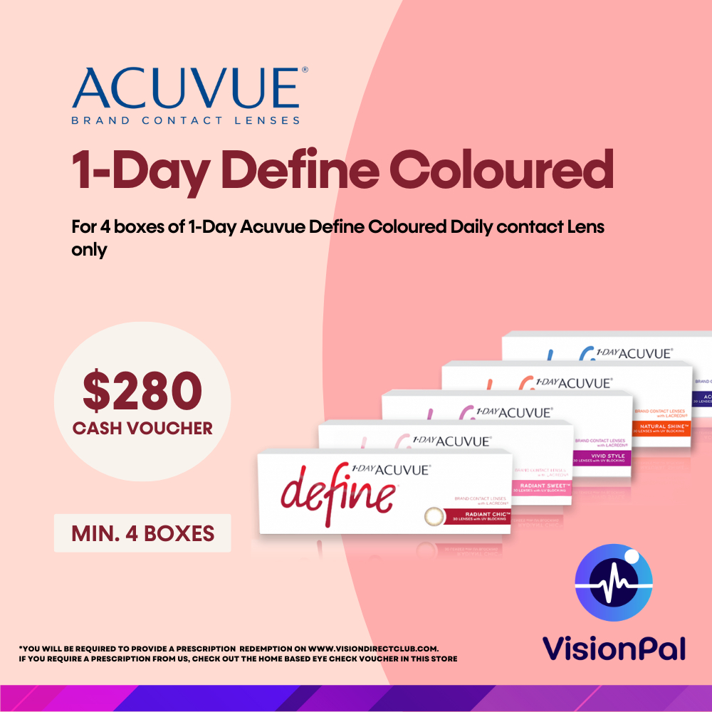[VisionPal] 280 1Day Acuvue Define Coloured Daily (30pcs) 4 boxes