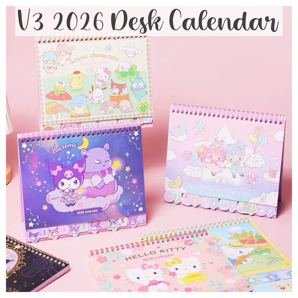 ️12 DESIGNS * SG READY STOCK * V3 2026 Desk Calendar (Pochacco, Little