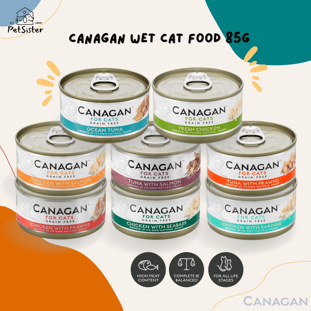 พร้อมส่ง 🐱Canagan Wet Cat Food 75g อาหารเปียกแมวเกรดพรีเมี่ยม x Petsister Shopee Thailand