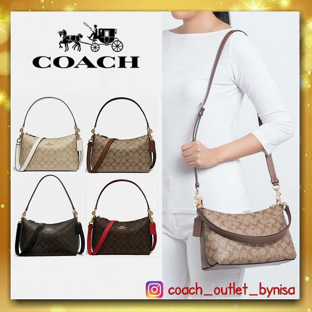 Coach LEWIS SHOULDER BAG IN SIGNATURE CANVAS Shopee Thailand
