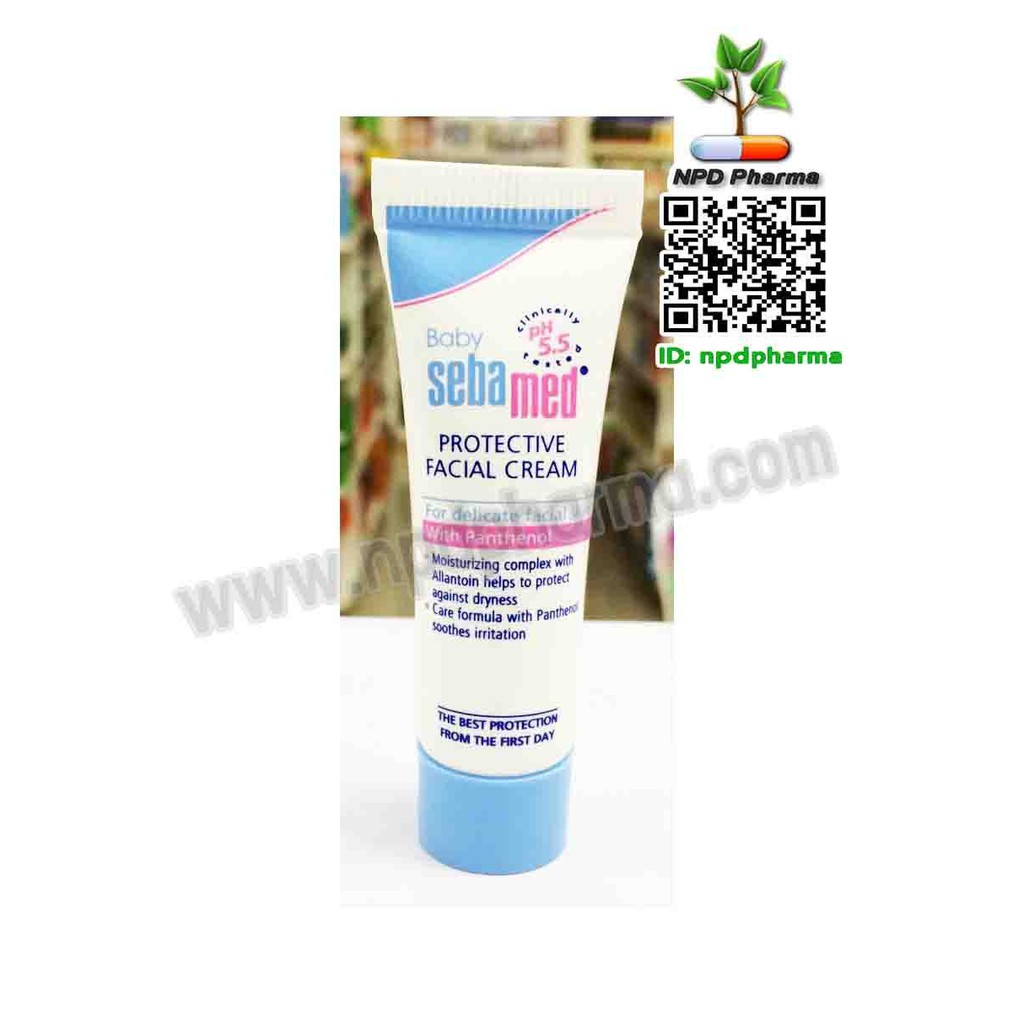 79บาท!!Sebamed Baby Protective Facial Cream 10ml เบบี้ ซีบาเมด โปรเทคที