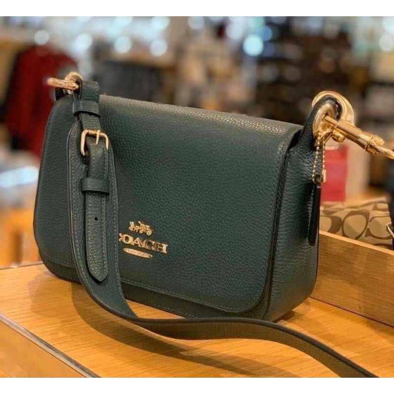 Coach COACH SMALL JES MESSENGER WITH SIGNATURE CANVAS STRAP Shopee