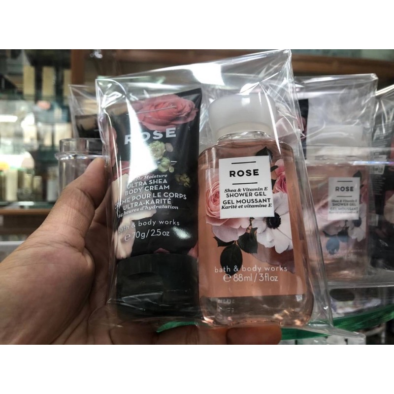 Bath & body works rose shower gel 88ml. and lotion 70g. ของแท้ Shopee
