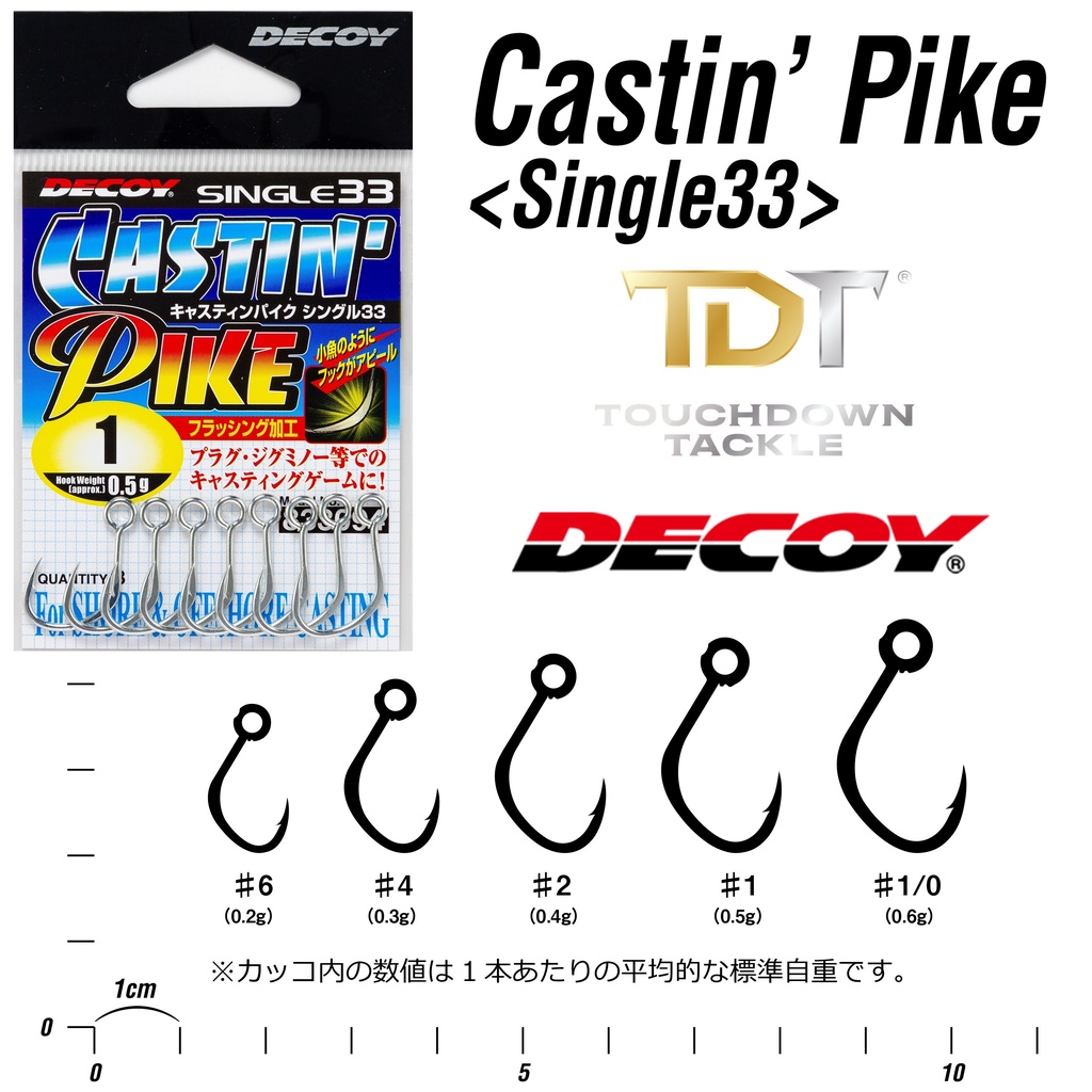 DECOY SINGLE33 CASTING PIKE *** ซิงเกิ้ลฮุคงานโหดๆ JAPAN 100