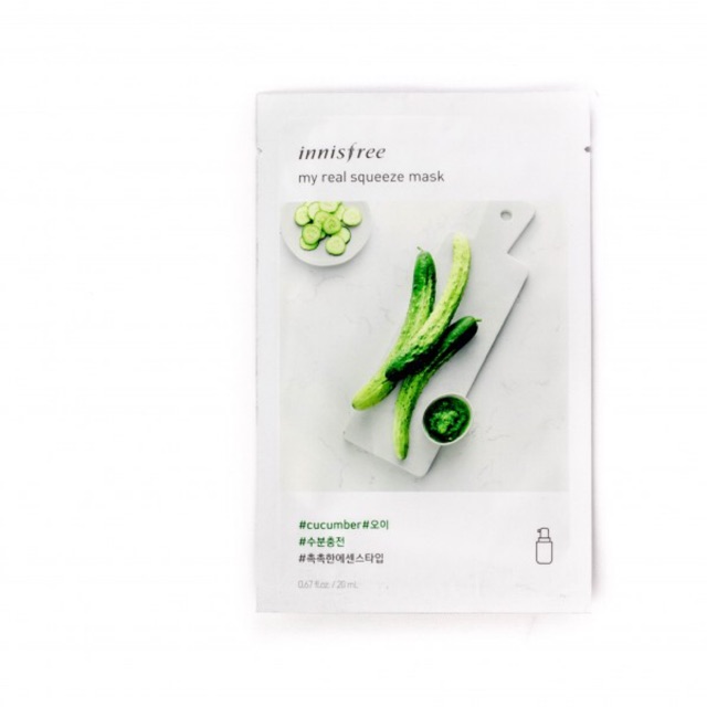 innisfree My Real Squeeze Mask EX [Cucumber] มาร์คแตงกวา Shopee Thailand