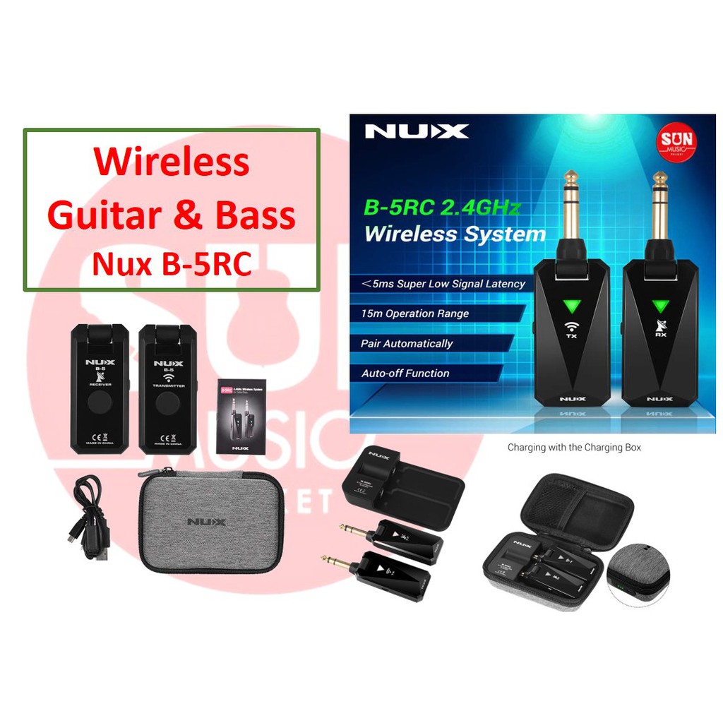 NUX B5RC Wireless Guitar System (ไวเลส กีตาร์ อูตูเลเล่ และเบส