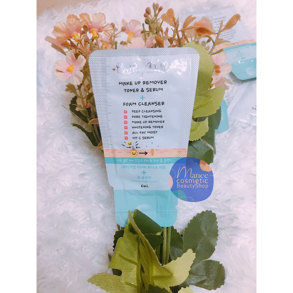 Cathy Doll Make Up Remover Toner & Serum Foam Cleanser 6 ml โฟมล้างหน้า