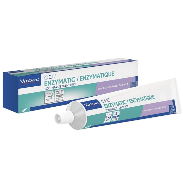 Virbac C.E.T Toothpaste แปรงสีฟัน ยาสีฟัน สำหรับสุนัขและแมว 70 กรัม