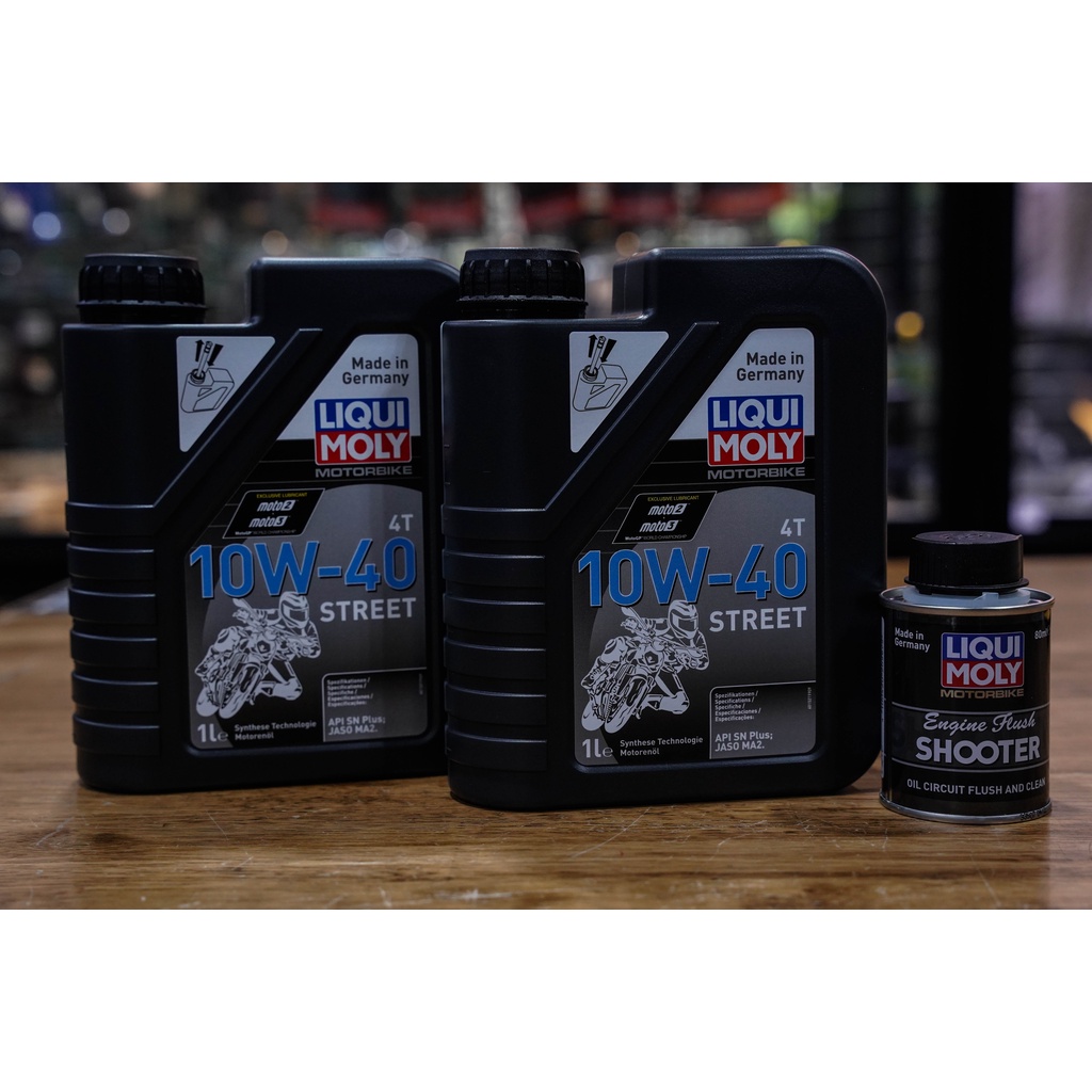 Motorbike 4T 10W40 Street Liqui Moly & ENGINE FLUSH SHOOTER Shopee Thailand