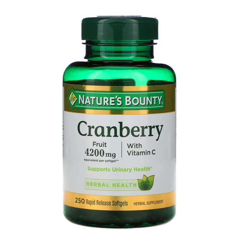 Nature's Bounty Cranberry With Vitamin C 250 Rapid Release Softgels