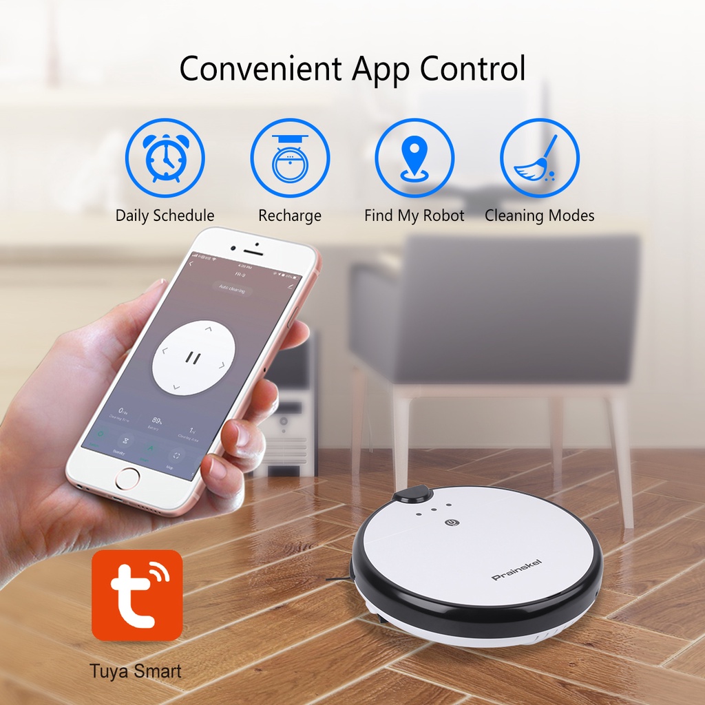 Prainskel F20 Robot Vacuum Cleaner Auto Charging APP Plan Route Robot