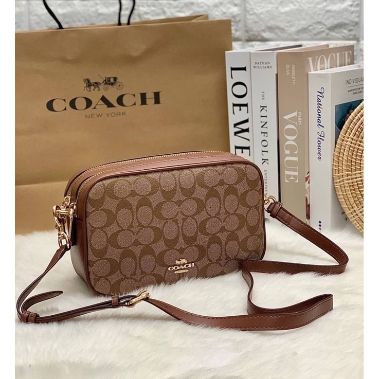 Coach JES CROSSBODY IN SIGNATURE CANVAS (COACH F68168) Shopee Thailand