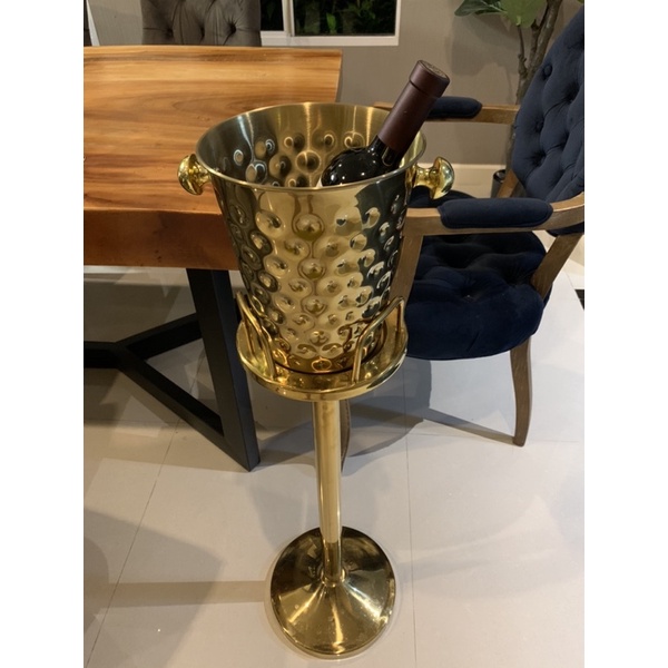 gold winebucket with stand champagne bucket with stand Shopee Thailand