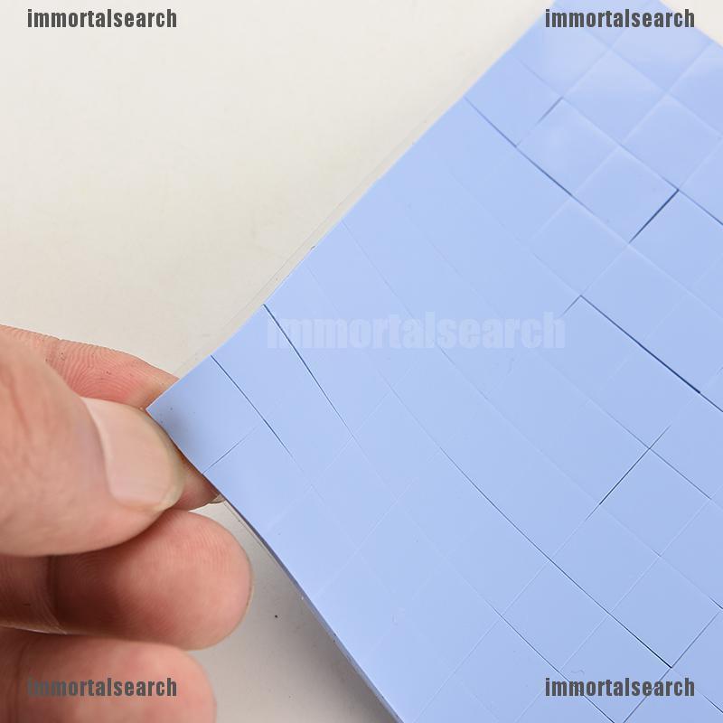 100pc 10x10x1mm Silicon Thermal Pad GPU CPU Heatsink Conductive