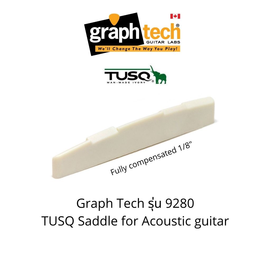 TUSQ Saddle PQ9280 1/8" Fully Compensated for Acoustic guitar Shopee