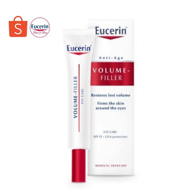 422Eucerin Eye Cream 15ml Hyaluron filler+volume lift SPF15.(มีกล่อง) Shopee Thailand