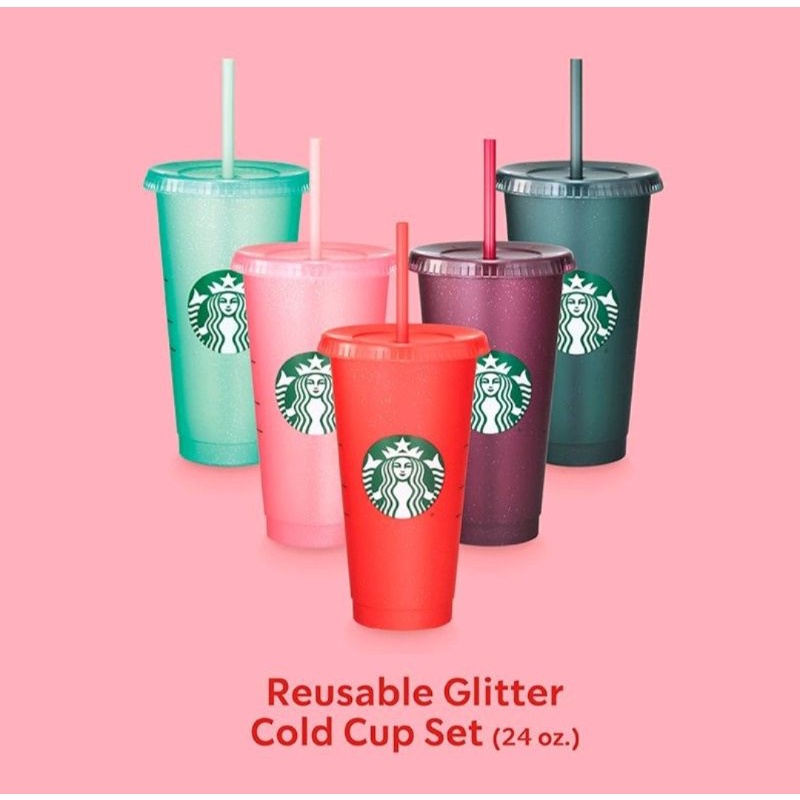 Starbucks Reusable Cold Cup 5 สี 5 ใบ Shopee Thailand