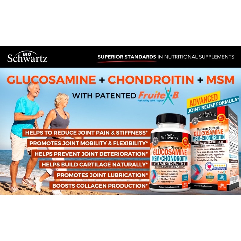 BioSchwartz, Maximum Strength, Glucosamine MSM + Chondroitin with