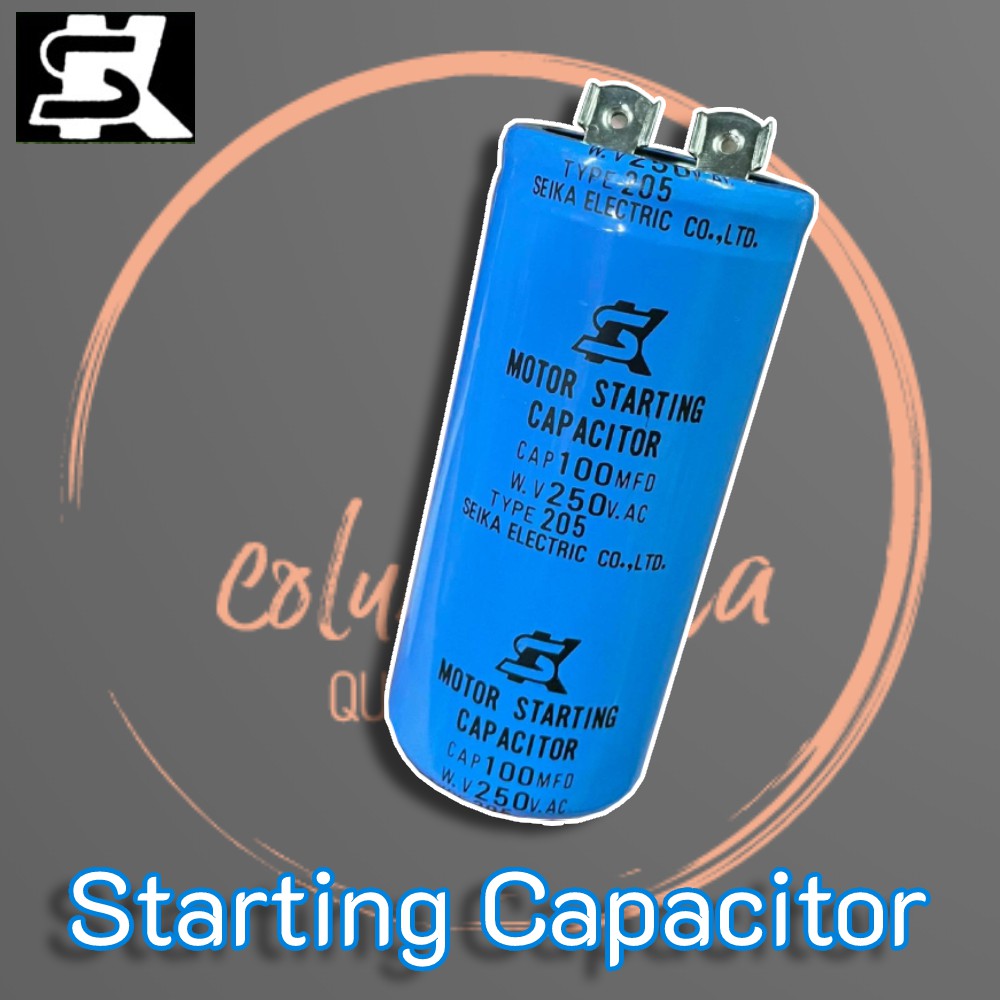 แคปสตาร์ท Motor Start Capacitor 100uF250uF SK (Seika) แท้ Shopee