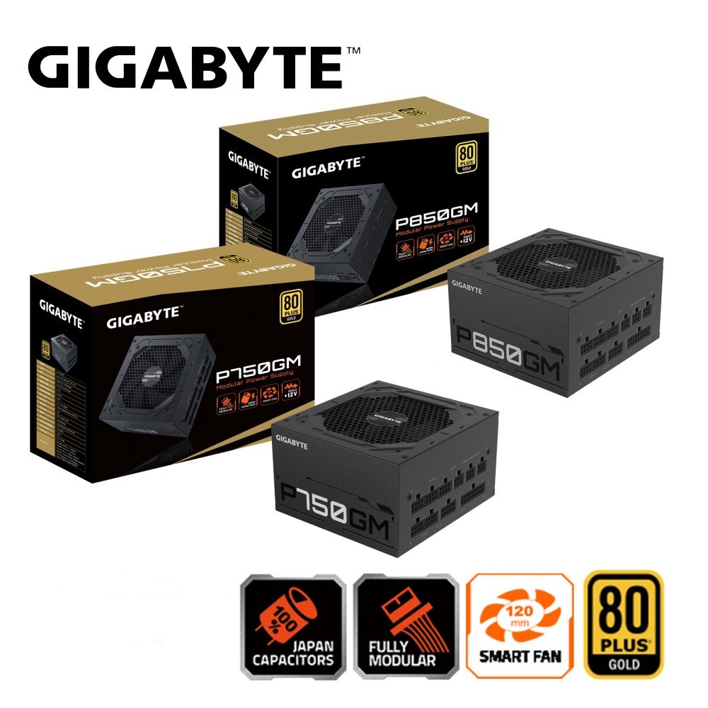 POWER SUPPLY (อุปกรณ์จ่ายไฟ) GIGABYTE 750W, 850W, P750GM, P850GM