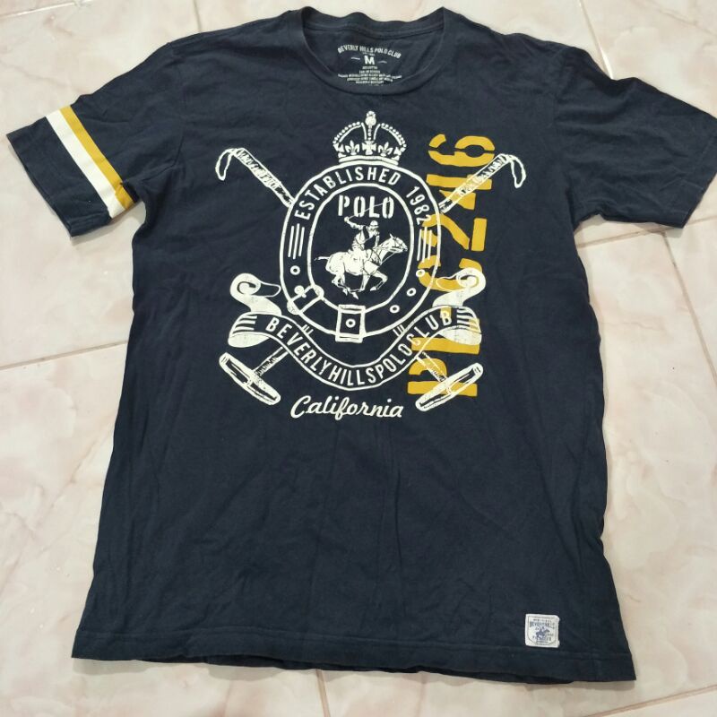 เสื้อยืดโปโล Beverly hills club มือสอง Shopee Thailand