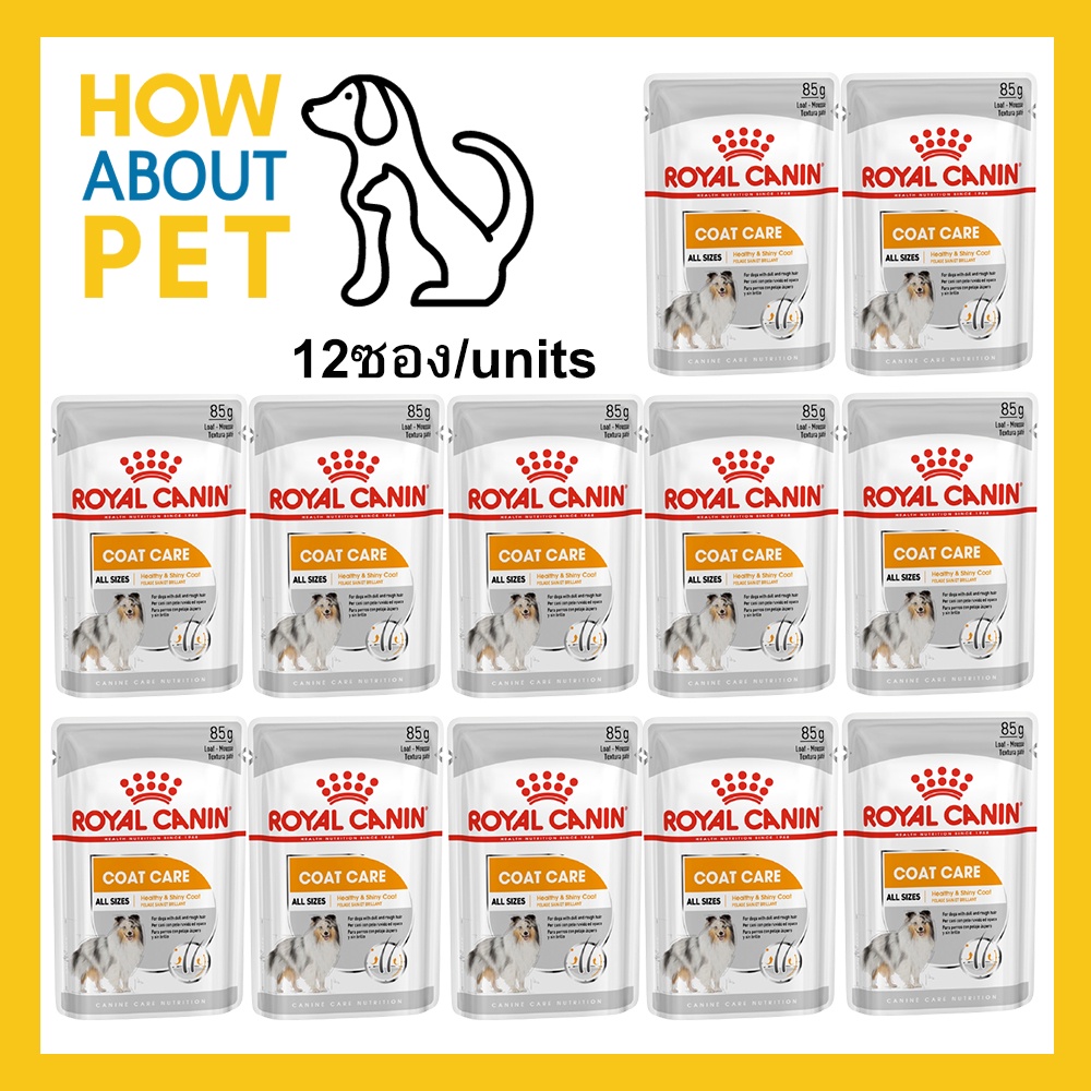 [Exp 07/2024] Royal Canin Coat Care Loaf Pouch 85g (x12) รอยัล คานิน