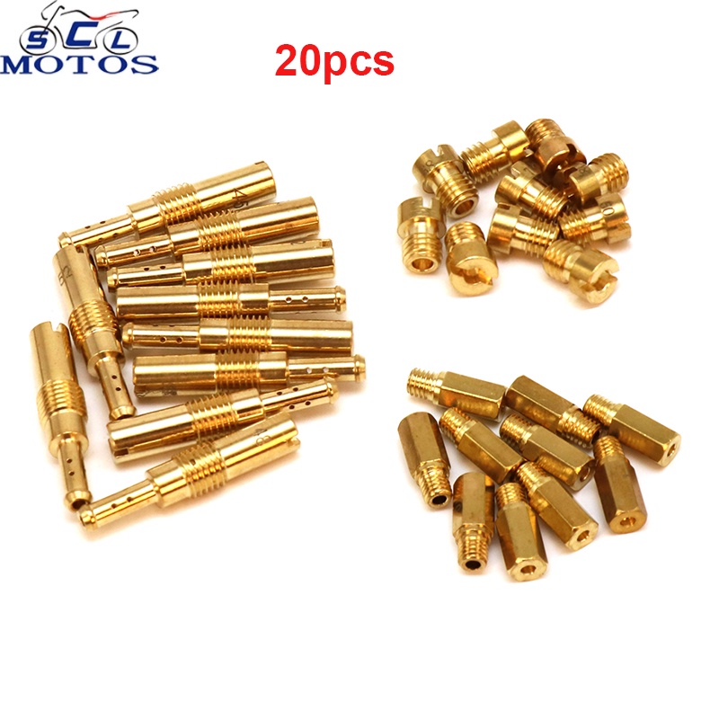 20pcs Carburetor Main/Slow Pilot Jet Set Replacement For PWK PWM PE 24