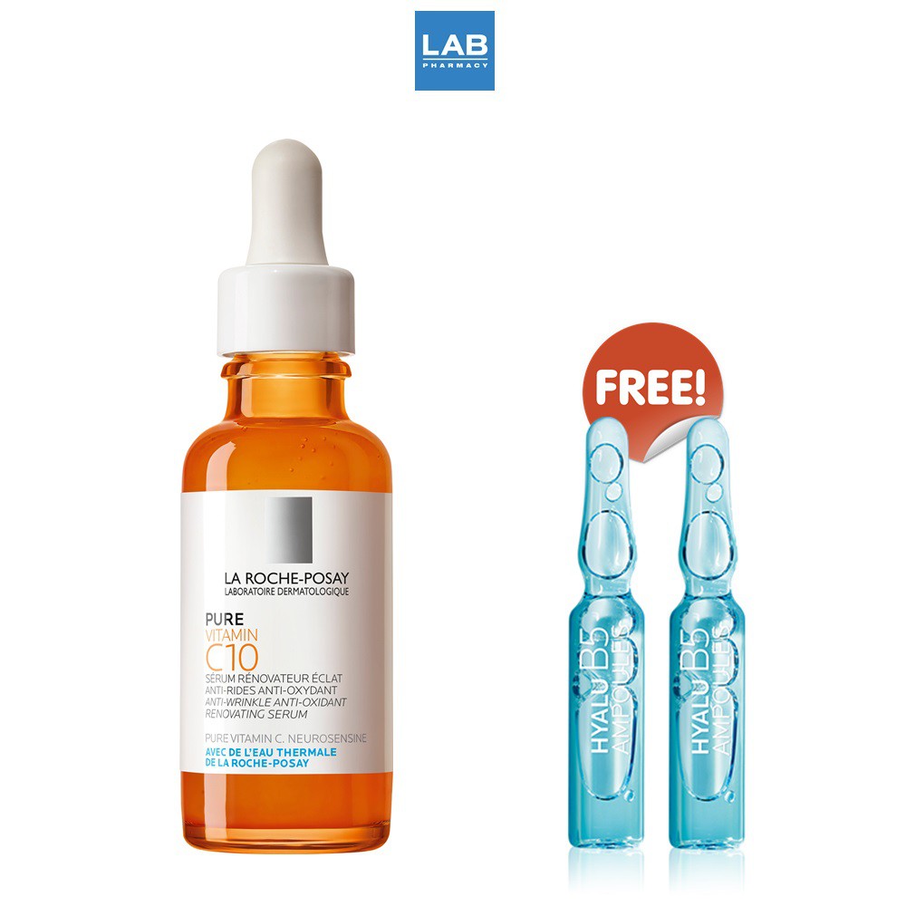 LA ROCHEPOSAY Pure Vitamin C10 Serum 30 ml. + Hyalu B5 Ampoules 1.8 ml