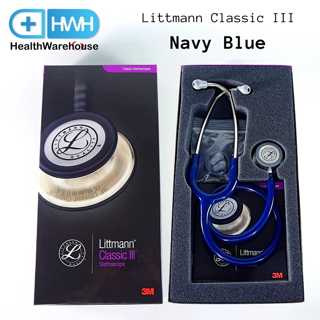 หูฟัง Stethoscope 3M Littmann Classic III Navy Blue หูฟังแพทย์ หูฟังทาง