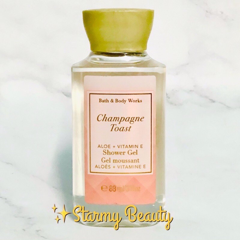 " Champange Toast " Bath & Body Works Shower Gel 88 ml. Travel Size