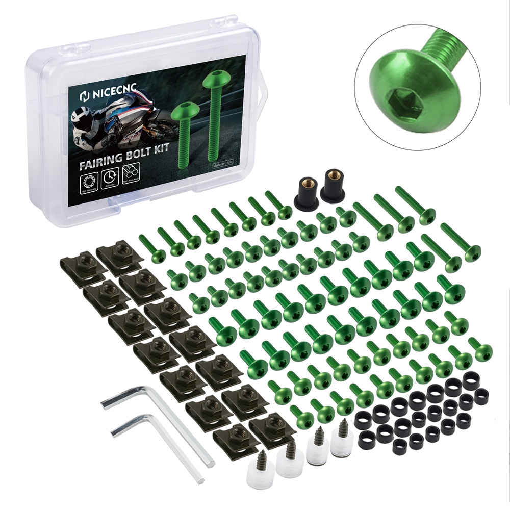 155PCS Motorcycle Complete Fairing Bolts Kit Screws Nut For KAWASAKI