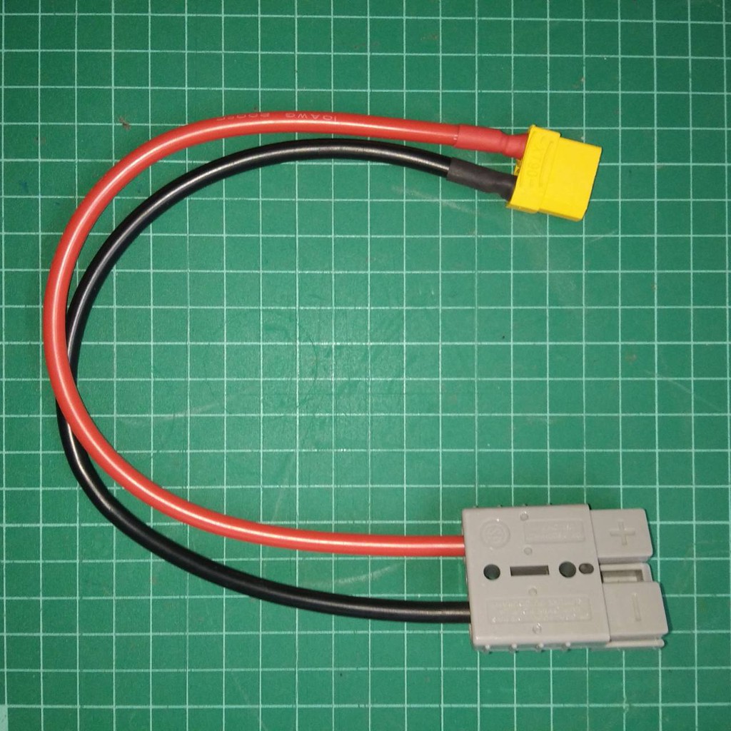 Anderson plug 50A to XT90 Male สายไฟซิลิโคน 10AWG 30cm Anderson plug 50A to XT90 Female สายไฟ