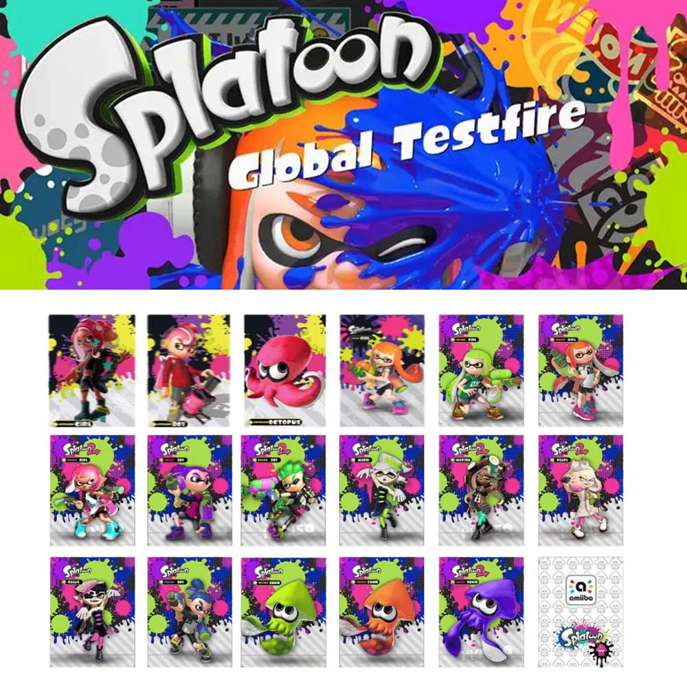 17pcs Splatoon amiibo cards 13 universal SWITCH game props costumes