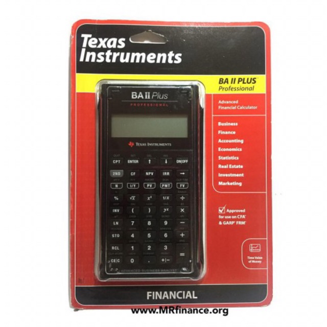 เครื่องคิดเลขทางการเงิน Texas Instruments TI BA II Plus (Professional