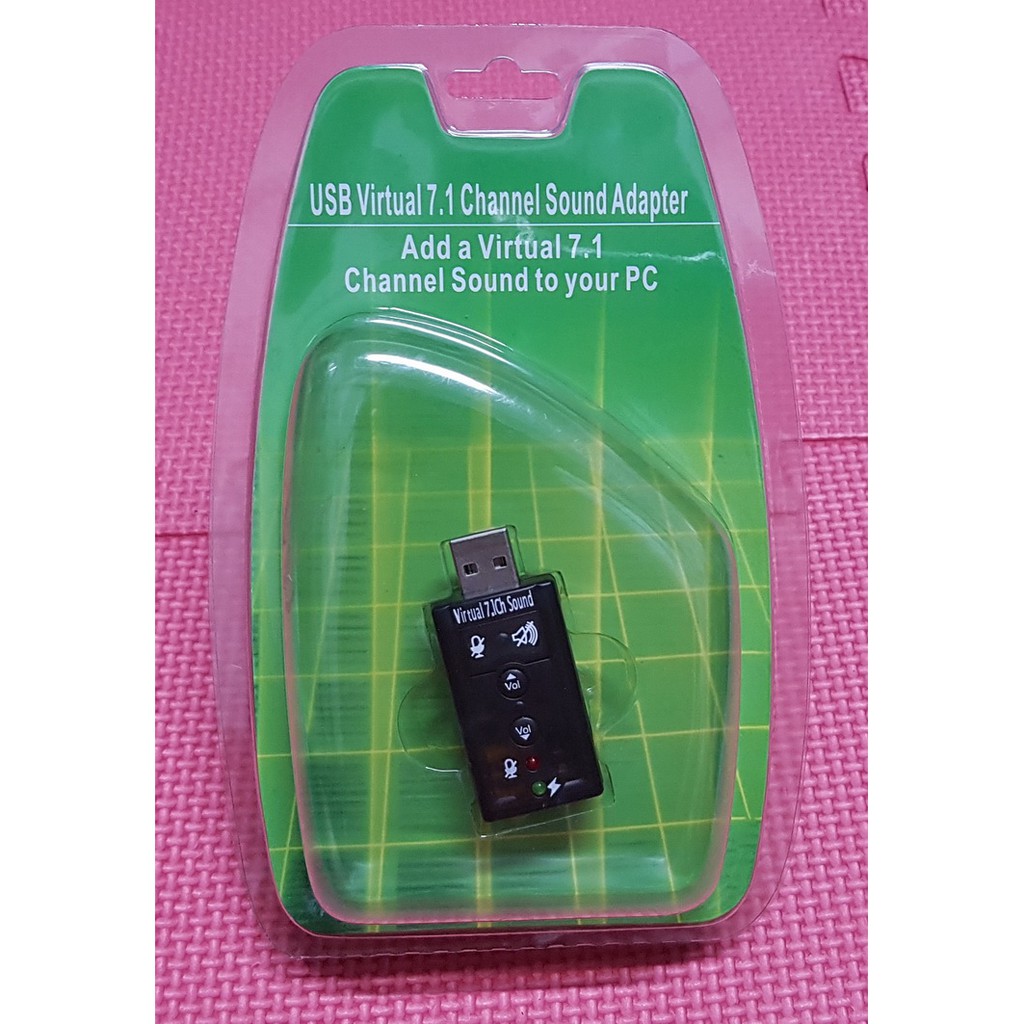 USB Sound Card Audio Virtual 7.1 Channel Card Adapter 3D Sound Shopee