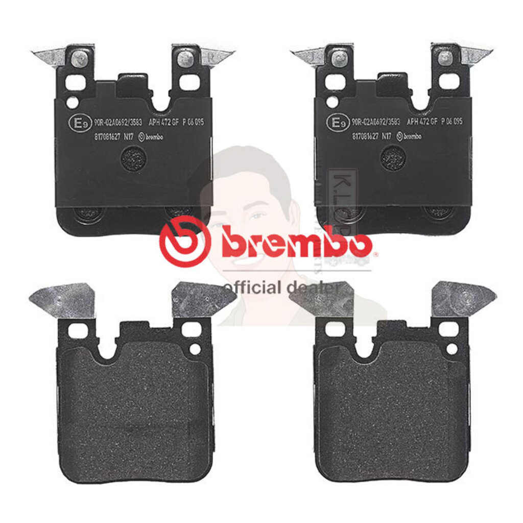 P06 095B ผ้าเบรก-R-แท้ BREMBO รุ่น Black : BMW M2 F22, M3 F30, M4 F32