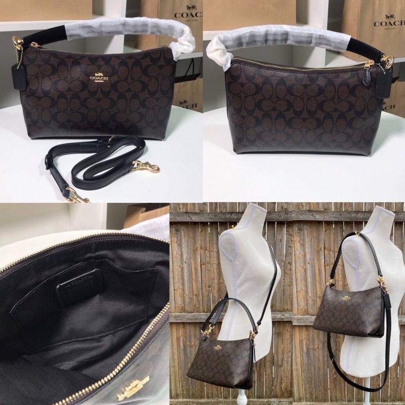 Coach LEWIS SHOULDER BAG IN SIGNATURE CANVAS Shopee Thailand