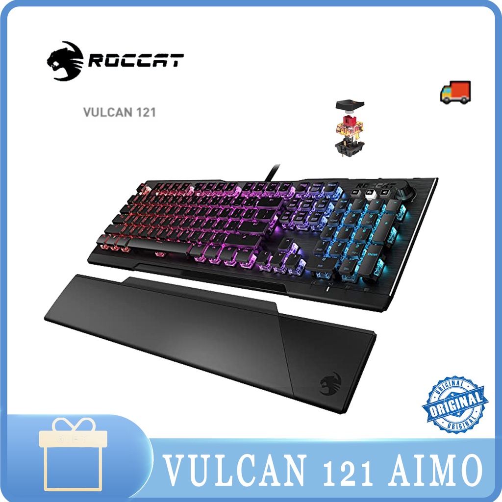 Roccat VULCAN 121 AIMO RGB คีย์บอร์ดเกมมิ่ง สวิตช์สีแดง | Shopee Thailand
