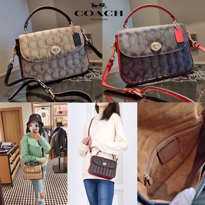 COACH C5645 MARLIE TOP HANDLE SATCHEL IN SIGNATURE CANVAS WITH QUILTING