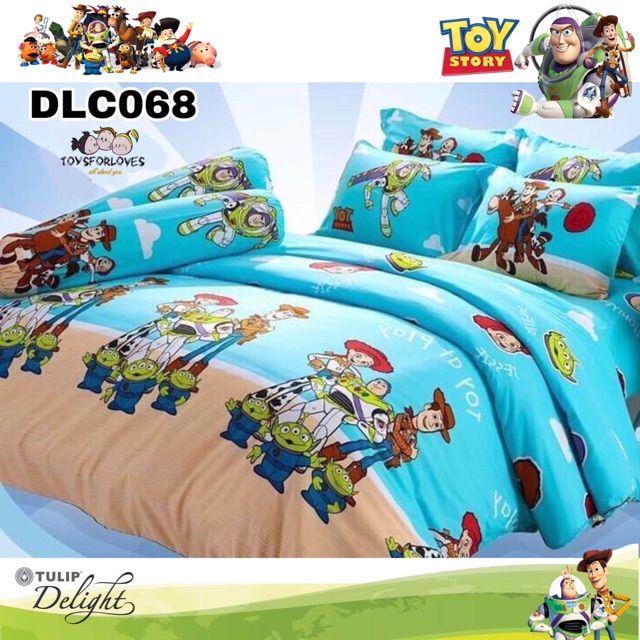 ลิขสิทธิ์แท้Tulip Delight ผ้าปู (ไม่รวมผ้านวม) ทิวลิป ทอยสตอรี่ DLC Bed