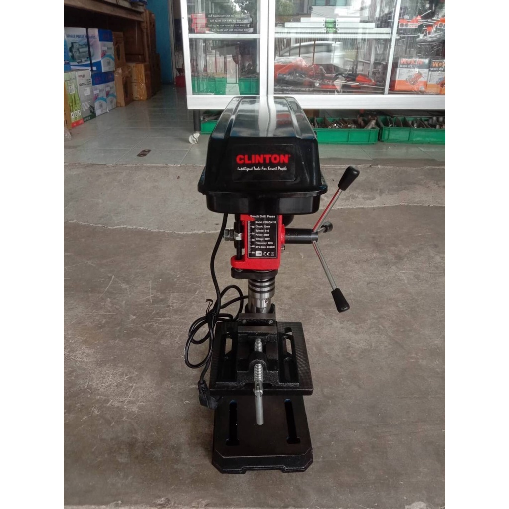 🔥โค้ดINC3LEL3ลด30฿สว่านแท่นเจาะไฟฟ้า 1/2" Drill Press ยี่ห้อ Clinton รุ่น ZJ4110 Shopee Thailand