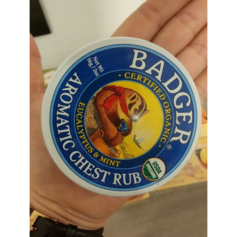 ทาถูบรรเทาอาการคัดจมูก ตลับใหญ่ Badger Company, Aromatic Chest Rub