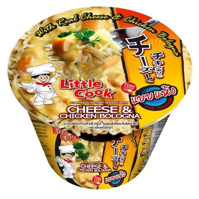 Little Cook บะหมี่กึ่งสำเร็จรูป รสคาโบนาร่า ผสมชีสและโบโลน่าไก่ 150