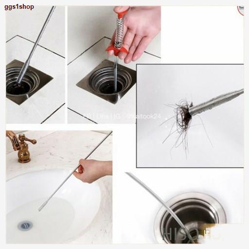 จัดส่งทันที☒แก้ท่อตัน สปริงทะลวงท่อตัน งูเหล็ก งูเหล็กทะลวงท่อตัน (ยาว