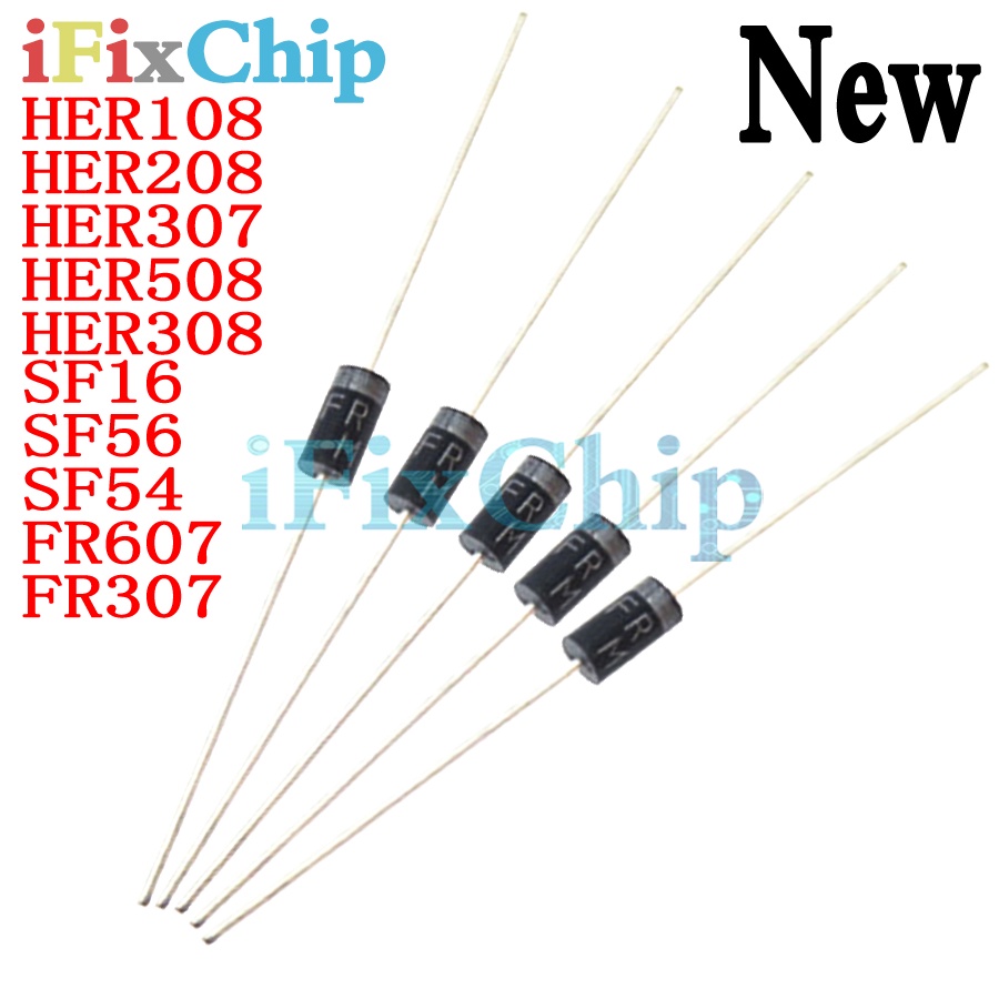 20PCS Rectifier Diode HER108 HER208 HER307 HER308 HER508 SF16 SF56 SF54