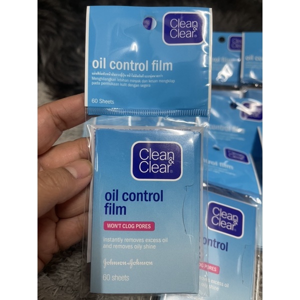 แผ่นฟิล์มซับมันClean&Clear oil control film 60แผ่น Shopee Thailand